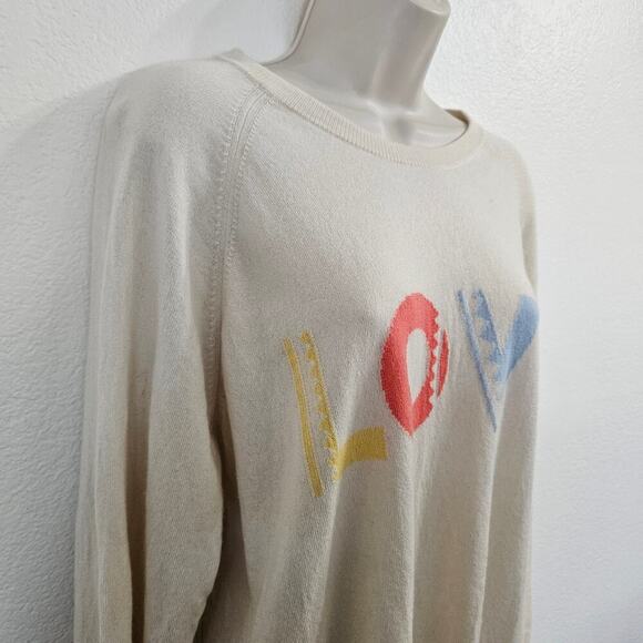 CHINTI & PARKER 'LOVE' Cashmere Sweater Cream Size L - Picture 4 of 11